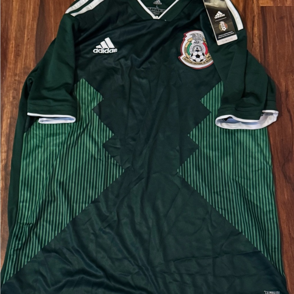 Adidas Dark Green Soccer Jersey with Crest